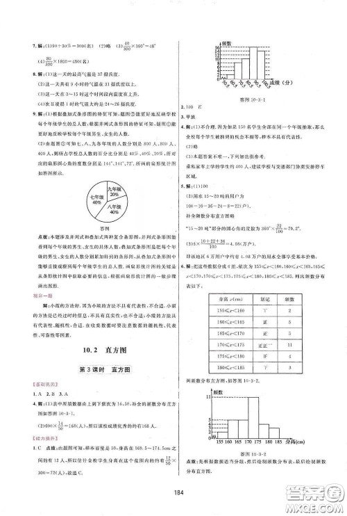 吉林教育出版社2020三维数字课堂七年级数学下册人教版答案
