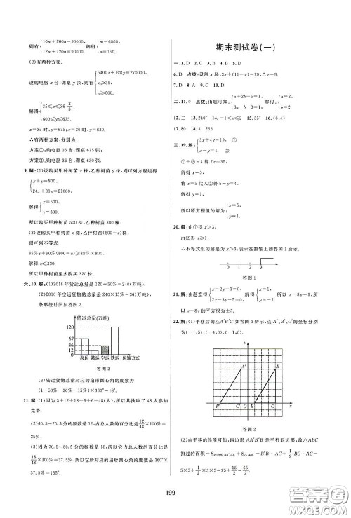 吉林教育出版社2020三维数字课堂七年级数学下册人教版答案