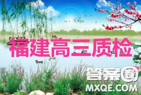 2020年福建省高三毕业班质量检查测试语文试题及答案