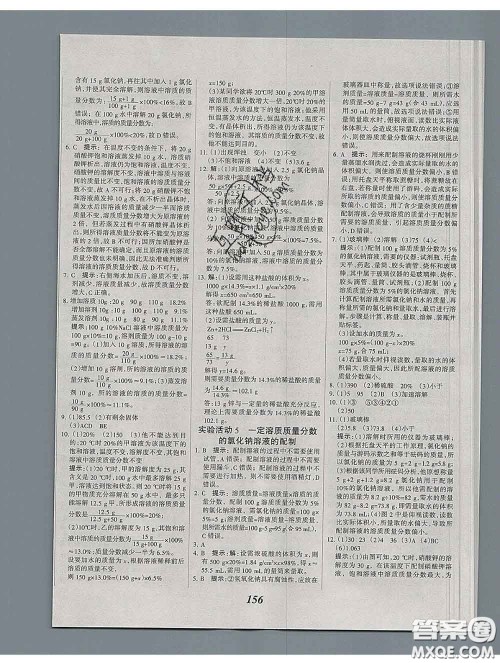 2020春全优课堂考点集训与满分备考九年级化学下册人教版答案