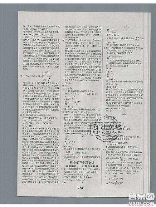 2020春全优课堂考点集训与满分备考九年级化学下册人教版答案