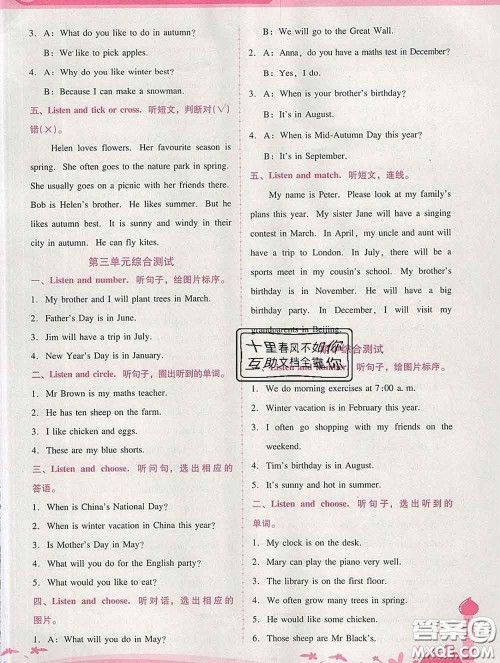 2020春自主与互动学习新课程学习辅导五年级英语下册人教版答案 2020春自主与互动学习新课程学习辅导五年级英语下册人教版答案