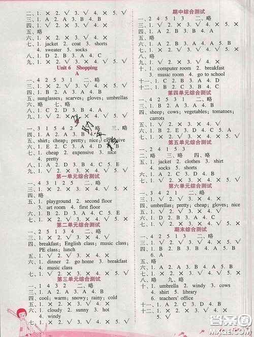 2020春自主与互动学习新课程学习辅导四年级英语下册人教版答案 2020春自主与互动学习新课程学习辅导四年级英语下册人教版答案