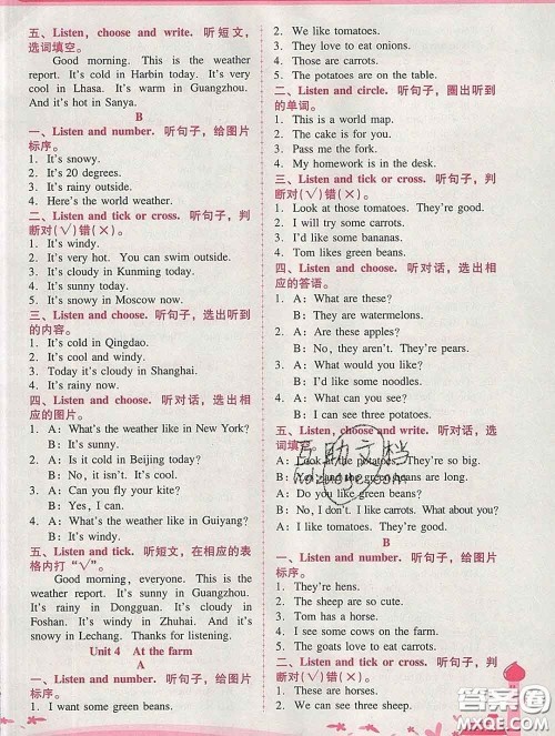 2020春自主与互动学习新课程学习辅导四年级英语下册人教版答案 2020春自主与互动学习新课程学习辅导四年级英语下册人教版答案