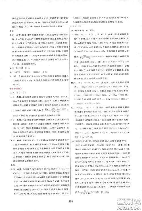 吉林教育出版社2020三维数字课堂九年级化学下册人教版答案