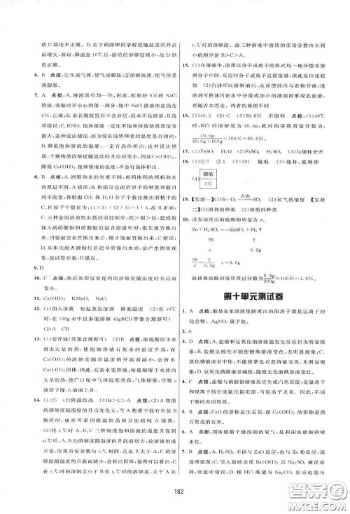 吉林教育出版社2020三维数字课堂九年级化学下册人教版答案