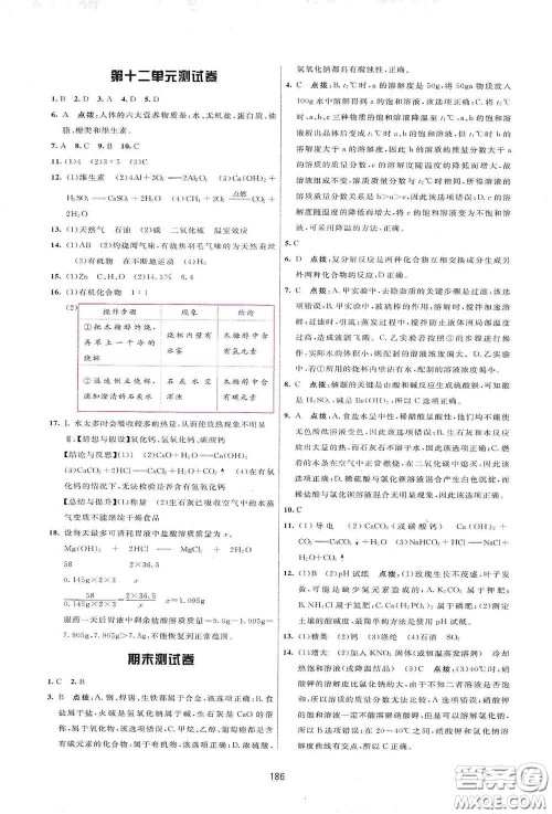 吉林教育出版社2020三维数字课堂九年级化学下册人教版答案