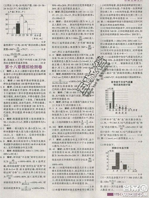 2020新版考点集训与满分备考八年级数学下册冀教版答案