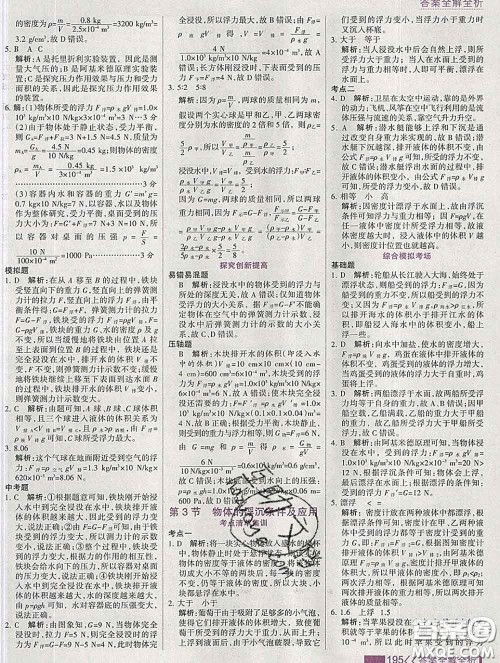 2020新版考点集训与满分备考八年级物理下册人教版答案 2020新版考点集训与满分备考八年级物理下册人教版答案