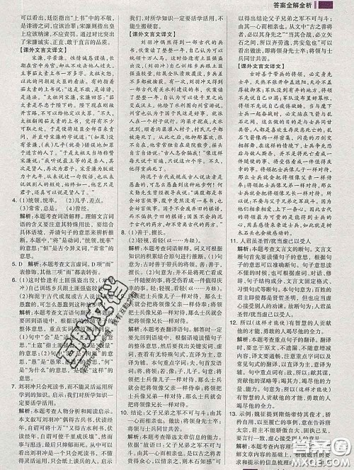 2020新版考点集训与满分备考九年级语文下册人教版答案 2020新版考点集训与满分备考九年级语文下册人教版答案