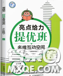 2020春亮点给力提优班多维互动空间五年级数学下册答案