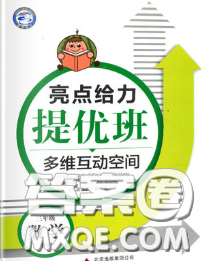 2020春亮点给力提优班多维互动空间三年级数学下册答案