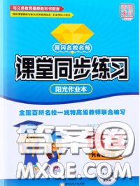 2020新版课堂同步练习阳光作业本六年级语文下册人教版答案