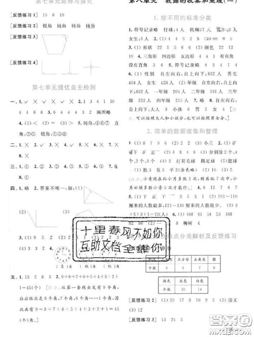 2020春亮点给力提优班多维互动空间二年级数学下册答案