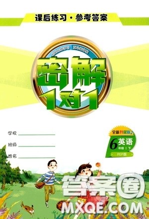 延边人民出版社2020密解1对1课后练习六年级英语下册人教PEP版答案 延边人民出版社2020密解1对1课后练习六年级英语下册人教PEP版答案