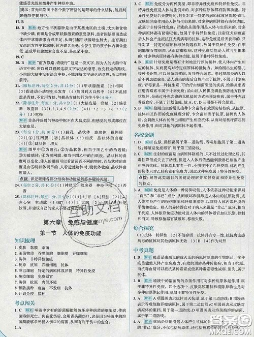 现代教育出版社2020新版走向中考考场七年级生物下册济南版答案