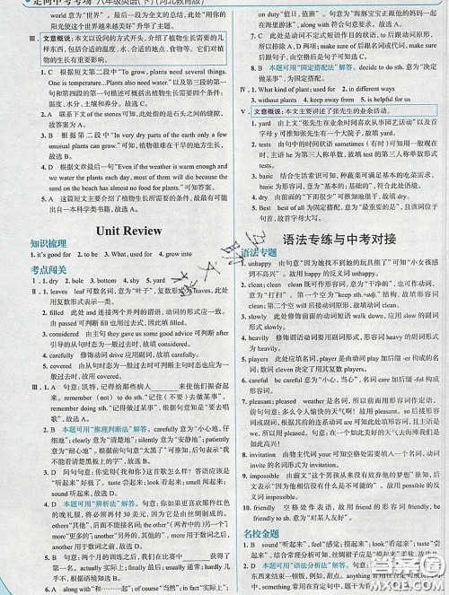 现代教育出版社2020新版走向中考考场八年级英语下册冀教版答案 现代教育出版社2020新版走向中考考场八年级英语下册冀教版答案