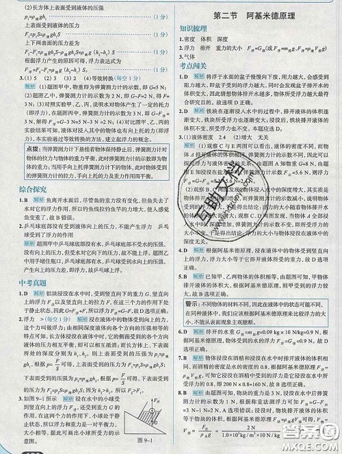 现代教育出版社2020新版走向中考考场八年级物理下册沪科版答案 现代教育出版社2020新版走向中考考场八年级物理下册沪科版答案