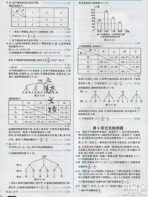 现代教育出版社2020新版走向中考考场九年级数学下册青岛版答案