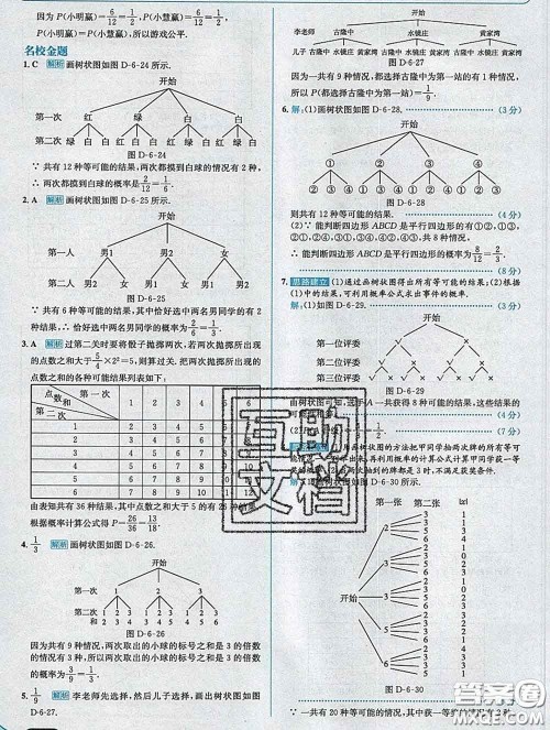 现代教育出版社2020新版走向中考考场九年级数学下册青岛版答案