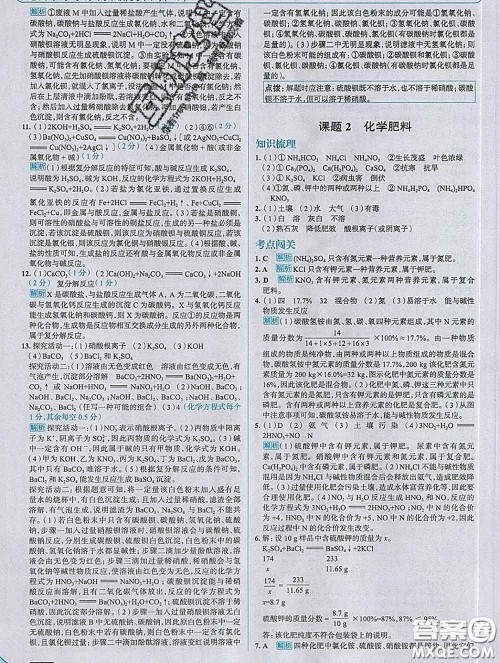 现代教育出版社2020新版走向中考考场九年级化学下册人教版答案 现代教育出版社2020新版走向中考考场九年级化学下册人教版答案