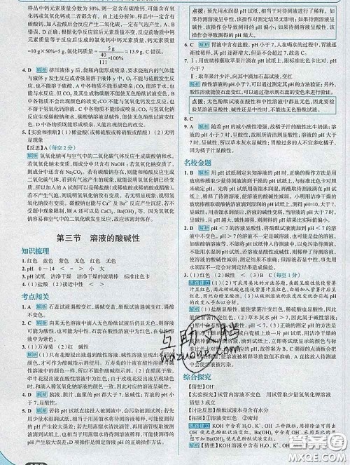 现代教育出版社2020新版走向中考考场九年级化学下册鲁教版答案