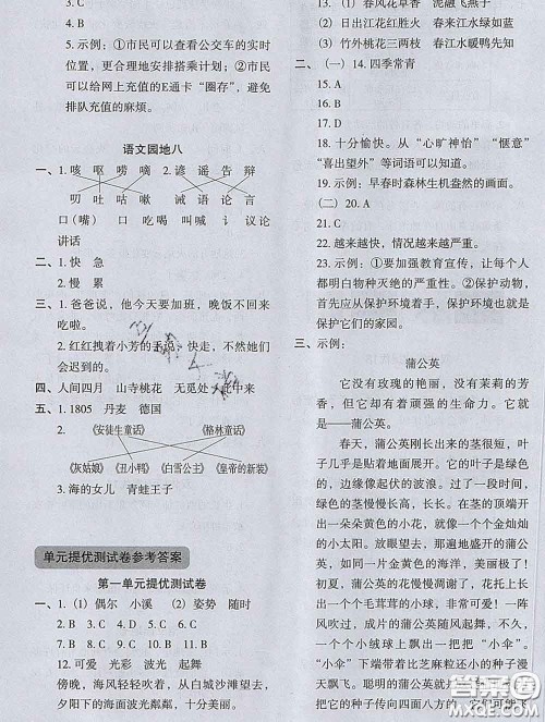 2020新版木头马分层课课练小学语文三年级下册人教版答案 2020新版木头马分层课课练小学语文三年级下册人教版答案