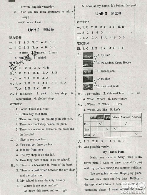 2020春北大绿卡课时同步训练六年级英语下册人教精通版参考答案 2020春北大绿卡课时同步训练六年级英语下册人教精通版参考答案