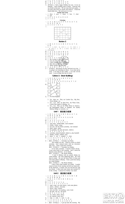 广东经济出版社2020春广东作业本六年级英语下册粤人民版答案 广东经济出版社2020春广东作业本六年级英语下册粤人民版答案