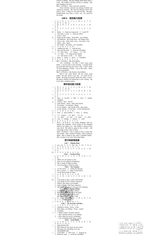 广东经济出版社2020春广东作业本五年级英语下册粤人民版答案 广东经济出版社2020春广东作业本五年级英语下册粤人民版答案