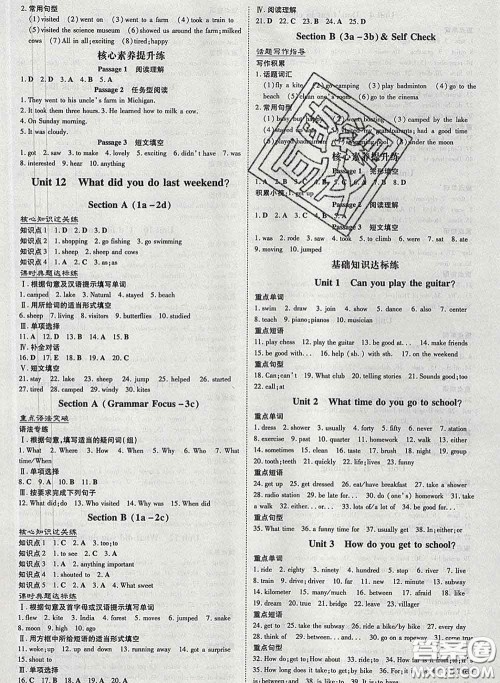 2020新版练案课时作业本七年级英语下册人教版答案 2020新版练案课时作业本七年级英语下册人教版答案