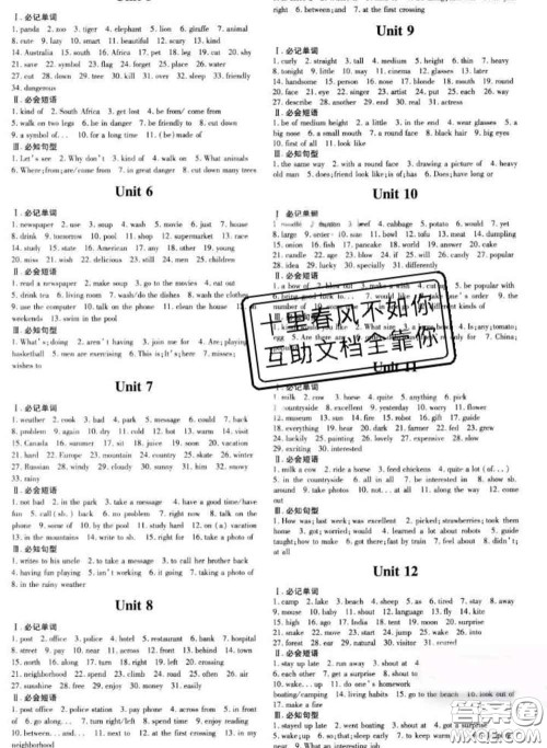 2020新版练案课时作业本七年级英语下册冀教版答案 2020新版练案课时作业本七年级英语下册冀教版答案