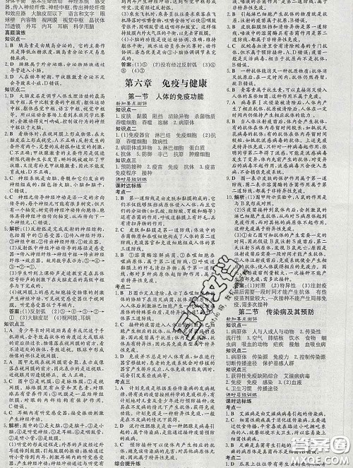 2020新版练案课时作业本七年级生物下册济南版答案