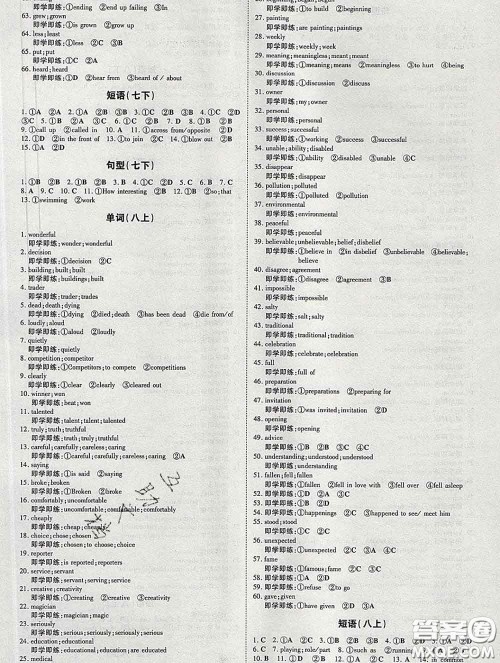 2020新版练案课时作业本九年级英语下册人教版答案