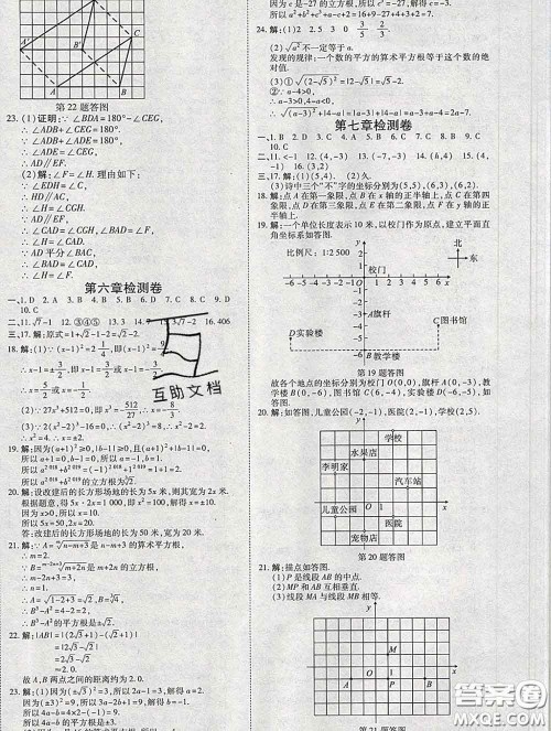 2020春高效课时通10分钟掌握课堂七年级数学下册人教版参考答案
