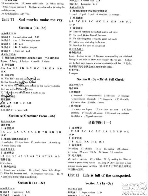 2020新版练案课时作业本九年级英语下册冀教版答案