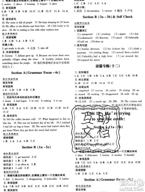 2020新版练案课时作业本九年级英语下册冀教版答案