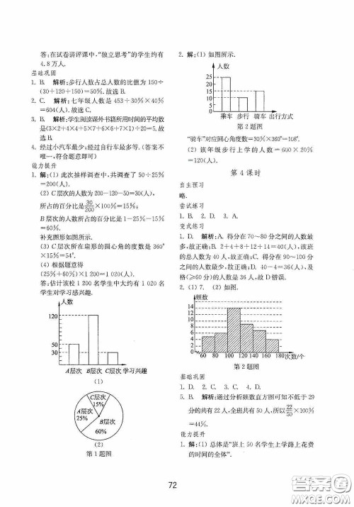 山东教育出版社2020初中基础训练六年级数学下册54学制版答案