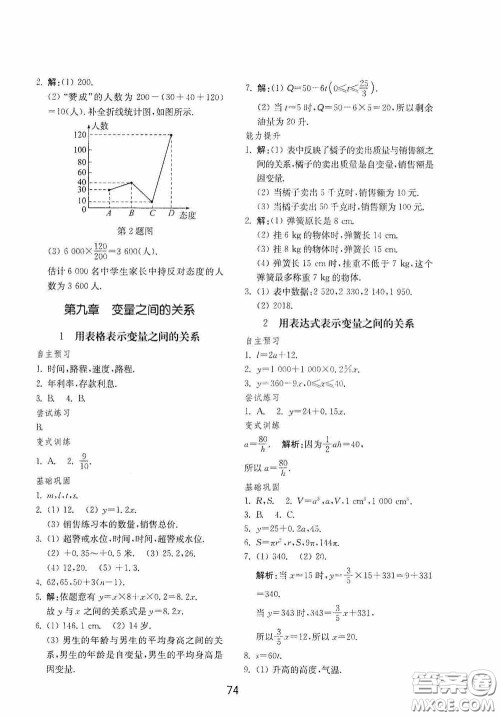 山东教育出版社2020初中基础训练六年级数学下册54学制版答案