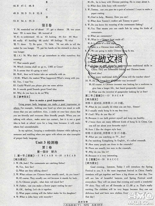 2020春高效课时通10分钟掌握课堂八年级英语下册沪教牛津版参考答案 2020春高效课时通10分钟掌握课堂八年级英语下册沪教牛津版参考答案