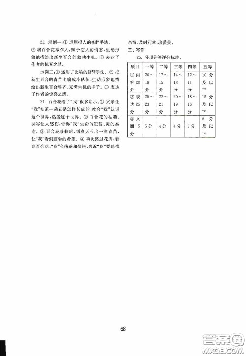 山东教育出版社2020初中基础训练九年级语文下册54学制答案 山东教育出版社2020初中基础训练九年级语文下册54学制答案