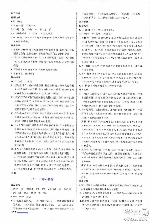 志鸿优化系列丛书2020初中同步测控全优设计七年级语文下册浙江专版答案 志鸿优化系列丛书2020初中同步测控全优设计七年级语文下册浙江专版答案