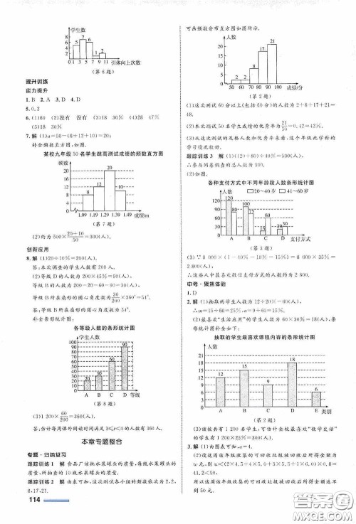 志鸿优化系列丛书2020初中同步测控全优设计七年级数学下册ZH浙江专版答案