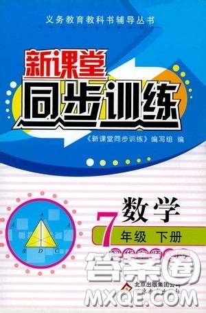 北京教育出版社2020新课堂同步训练七年级数学下册华东师大版答案 北京教育出版社2020新课堂同步训练七年级数学下册华东师大版答案