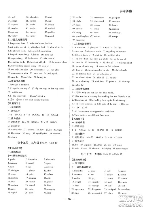 南方出版传媒2020南方新课堂初中毕业生学业考试指导书英语答案 南方出版传媒2020南方新课堂初中毕业生学业考试指导书英语答案