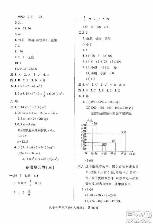 江西人民出版社2020一课一案创新导学六年级数学下册合订本人教版答案 江西人民出版社2020一课一案创新导学六年级数学下册合订本人教版答案