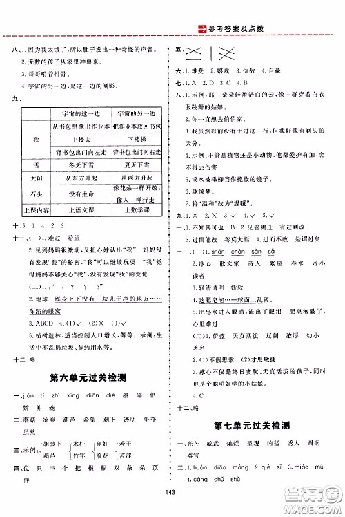2020年三维数字课堂三年级语文下册人教版参考答案 2020年三维数字课堂三年级语文下册人教版参考答案