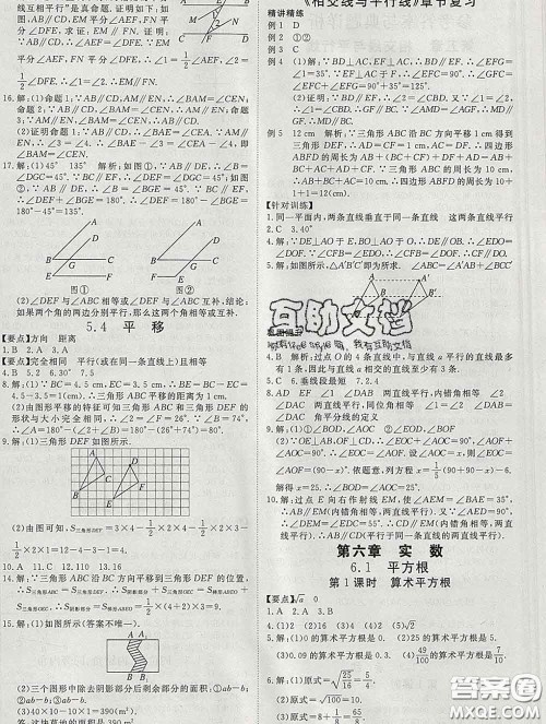 延边大学出版社2020新版新领程丛书新领程七年级数学下册人教版参考答案 延边大学出版社2020新版新领程丛书新领程七年级数学下册人教版参考答案