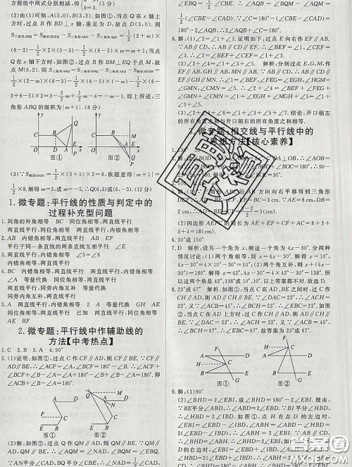 延边大学出版社2020新版新领程丛书新领程七年级数学下册人教版参考答案