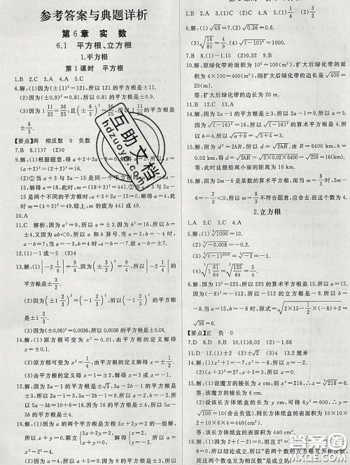 延边大学出版社2020新版新领程丛书新领程七年级数学下册沪科版参考答案